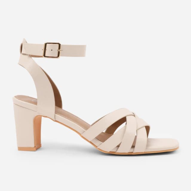 Where's That From 'Ariela' Wide Fit Triple Link Chain Detail Sandals Cream
