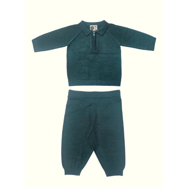 Pretty Green Kids Regular Top and Trouser Pyjama Set Atlantic Deep male 0-3 Mnth