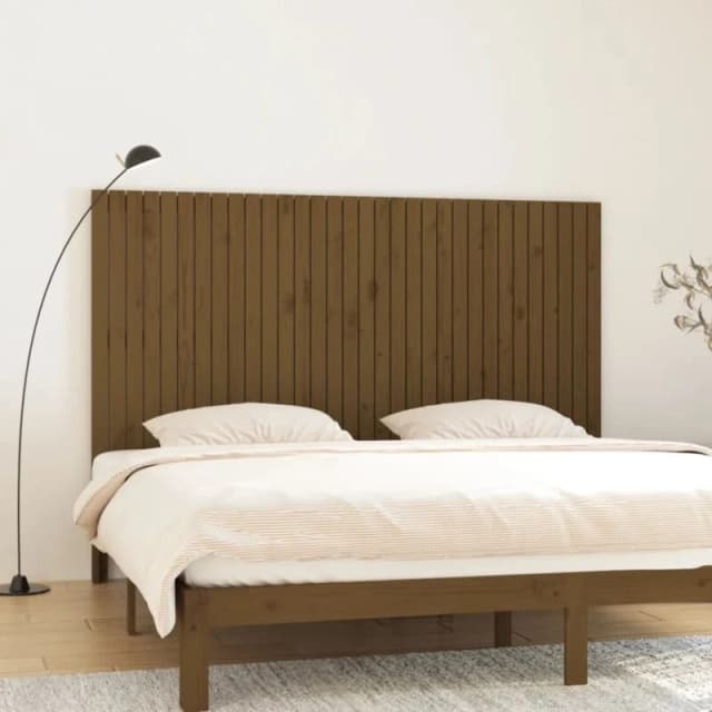 VIDAXL Wall Headboard Honey Brown 204x3x110cm Solid Wood Pine Vidaxl 8720845686499