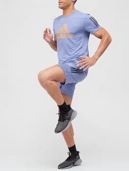 adidas Aero Warrior T-Shirt - Violet, Violet, Size L, Men