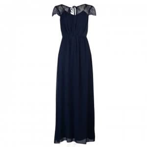 Vila Lace Sleeve Maxi Dress - NAVY BLAZER