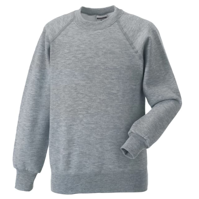 Jerzees Schoolwear Jerzees Schoolgear Raglan Sleeve Sweatshirt Pack of 2 in Grey Size: 3-4 Years Grey Unisex 3-4 Years