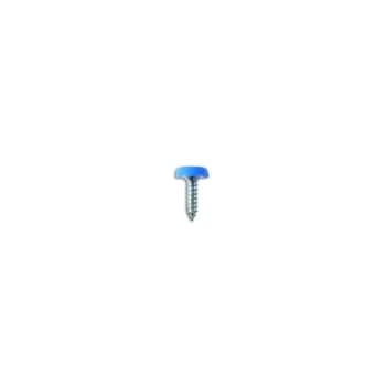 Number Plate Screws - Blue Polytop - 4.8mm x 18.0mm - Pack Of 100 - 31545 - Connect