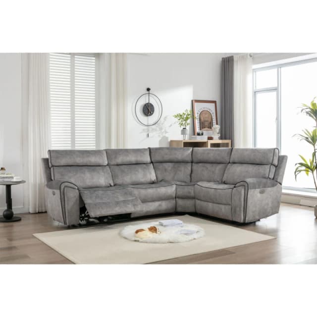 Furniture One 10Pcs Rattan Corner Sofa Conversation Furniture Set with Cushions - Mix Brown, Brown 15041C-B