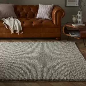 Mayfair Delilah 120x170cm Mottled Cream Wool Pebble Rug