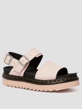 Dr Martens Voss Flat Sandal, Pink, Size 4, Women