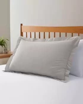 Cotton Traders 200 Thread Count Oxford Pillowcase Pair in Grey