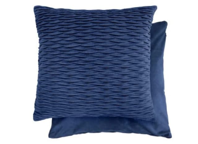 New Edge Blinds Millie Collection Soft Velvet Cushion Cover in Blue Size: 43cm x 43cm Blue Unisex 43cm x 43 cm