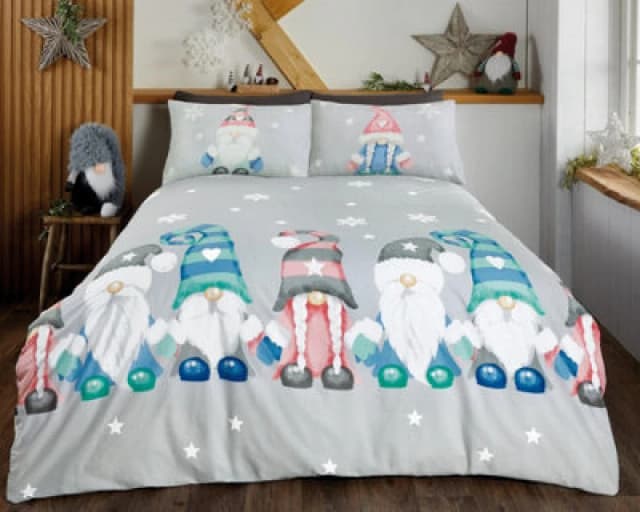 Rapport Gonk Family Reversible Duvet Cover Set Winter/christmas Bedding