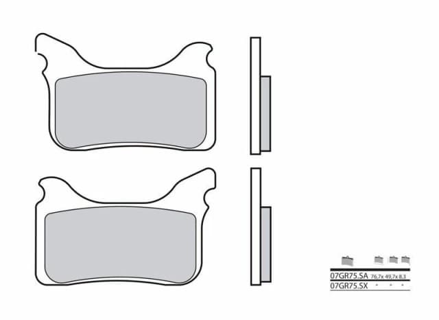 Brembo S.p.A. Off-Road Sintered Metal Brake pads - 07GR75SX