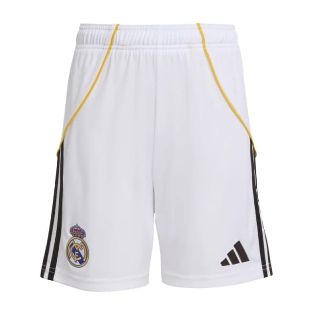 adidas Real Madrid Home Shorts 2025 2026 Juniors White male 9-10 Years