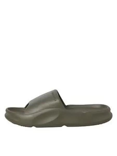 Jack & Jones Jack & Jones Chunky Moulded Sliders - Dark Green Dark Green VUU22 Male 7,8,9,10,11,12