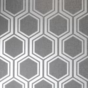 Arthouse Luxe Hexagon Gunmetal Silver Wallpaper 906601