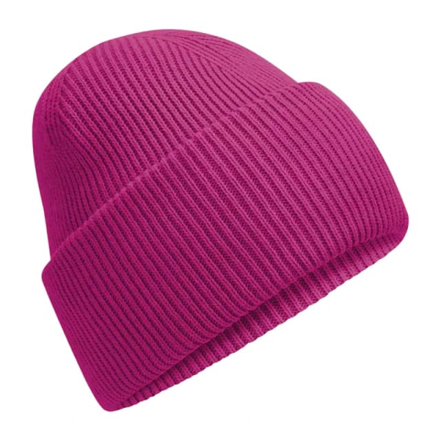 Beechfield Beechfield Men Classic Deep Cuffed Beanie in Fuchsia Fuchsia One Size Male 5063527888402