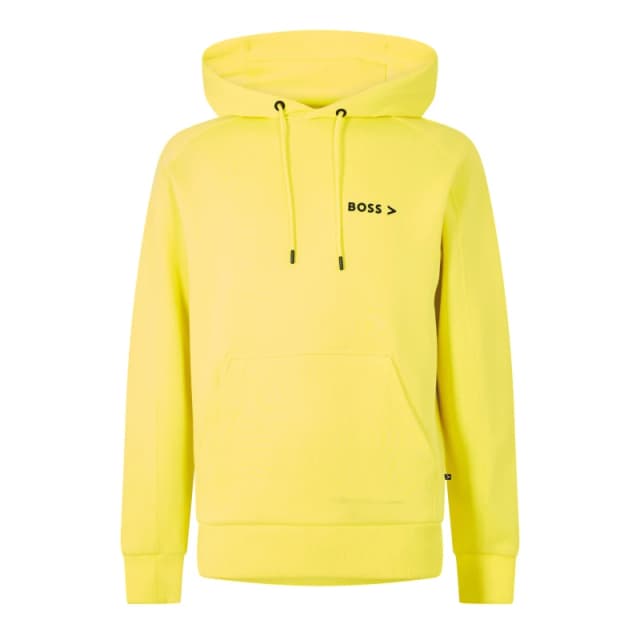 Boss Mens P Seeger Short Sleeve Pull Over Hoodie Bright Yellow male S