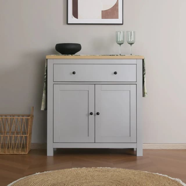 Home Garden Direct Wiltshire 2 Door Sideboard - Grey Grey Unisex
