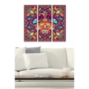 MDF248197063 Multicolor Decorative MDF Painting (3 Pieces)