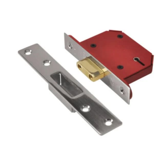 Union Y2105S-Ss-3.0 Strongbolt 2105S Stainless Steel 5 Lever Mortice Deadlock Visi 81mm 3" Unny2105Ss30
