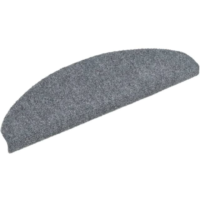 VIDAXL Vidaxl - Stair Mats Self-adhesive 5 pcs 65x21x4cm Light Grey Half Round Large 149704