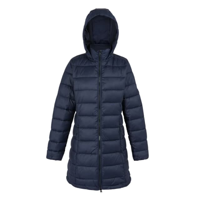 Womens Regatta Starler Hooded Puffer Bleu Female 36