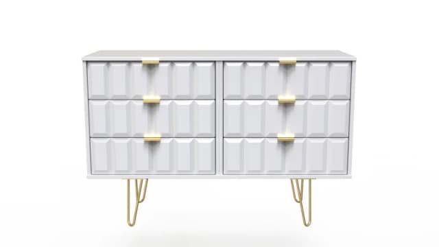 Ready Assembled 2 U Metro 6 Drawer Chest (Ready Assembled) in White Size: Large White Unisex Large