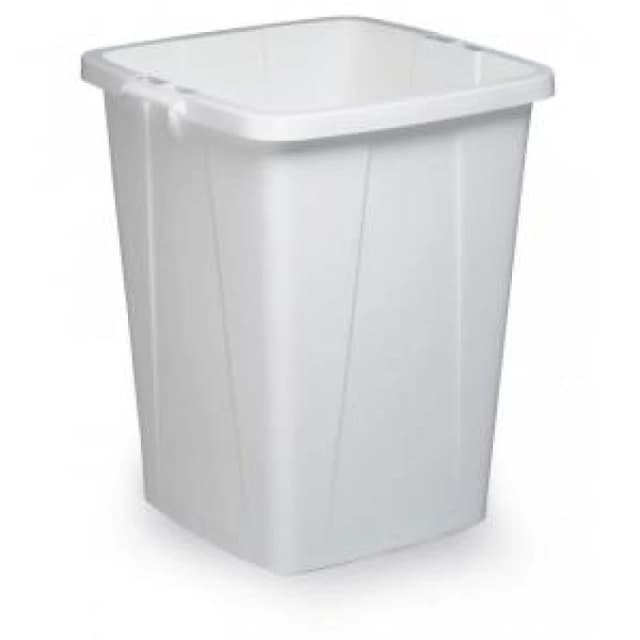 Durable DURABIN 90L Square - Food & Freezer Safe Waste Recycling Bin - White White unisex
