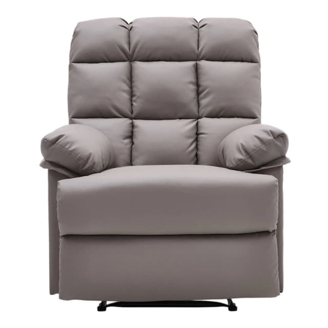 Kabinet UK Faux Leather Upholstered Recliner Armchair Grey unisex One size