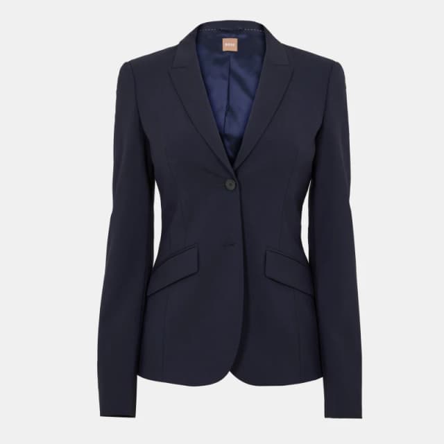 Boss Womens Julea Blazer Open Blue female 4 (XXS)