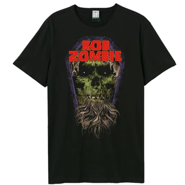 Amplified Amplified Men Green Zombie Rob Zombie Halloween T-Shirt in Black Size: X-Small Black XS Male 5063852069880