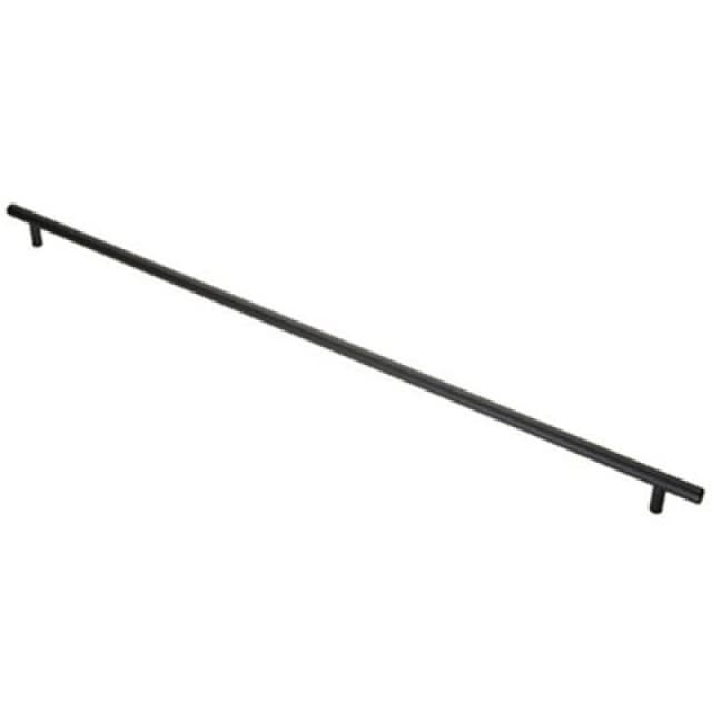 Loops T Bar Cupboard Pull Handle 668 x 12mm 608mm Fixing Centres Matt Black unisex