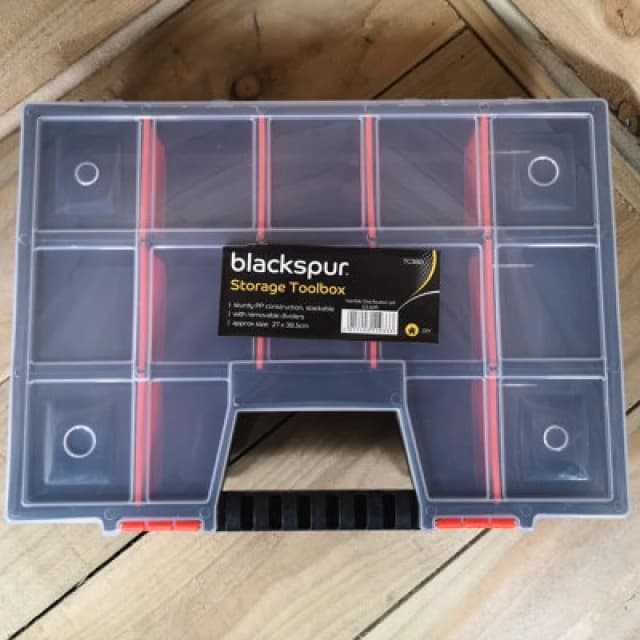 Samuel Alexander Blackspur 15 Compartments 27Cm X 38Cm Storage Box Tub For Crafts / Screws Etc