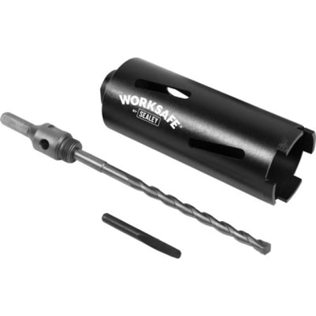 Loops 65mm x 150mm - Dry Diamond Core Drill Hole Saw - Hex Drive Adaptor - Drill Bit Metallics