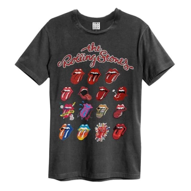 Amplified Amplified Men Evolution The Rolling Stones T-Shirt in Charcoal Size: Small Charcoal S Male 5063470345182
