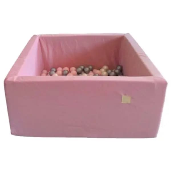 Unbranded Square Velvet Ball Pit 90x40x5cm with 200 balls - Pink 90 x 40 x 5 cm