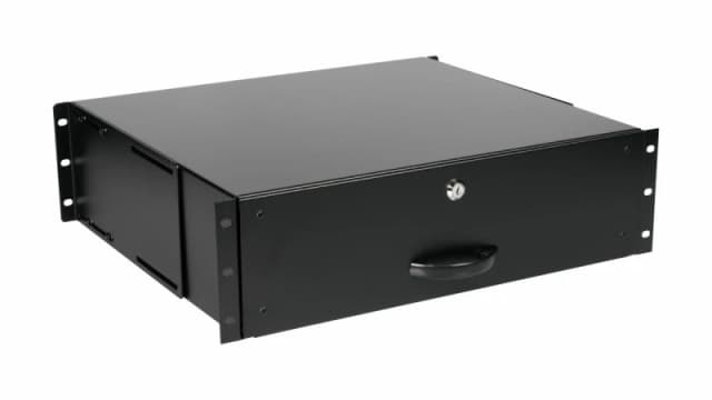 Equip Lockable Drawer 19'. 3U. RAL9005 Black