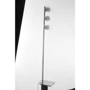 Impex Avignon 3 Light Floor Lamp Chrome Fitting