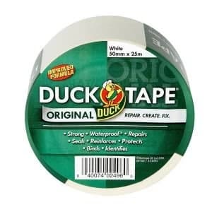 Duck White Cloth tape L25m W50mm