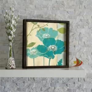 KZM430 Brown Green Beige Mint Decorative Framed MDF Painting