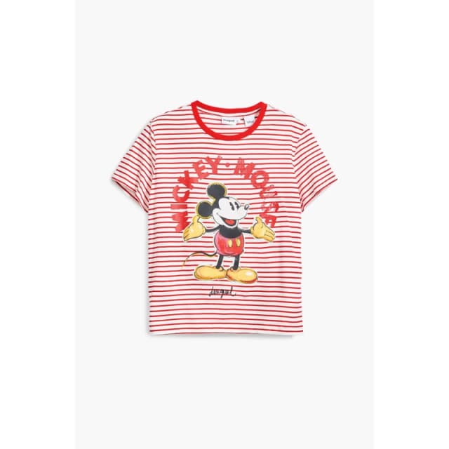 Desigual Womens T-Shirt Desigual Mickey Mouse Rouge Female XS