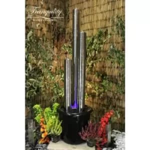Tranquility Water Features - 1.37m Stainless Steel Tube Mains Powered Water Feature