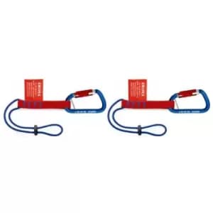 Wrist Strap Adapter & Carabiner - Pack of 2 - Red - Knipex