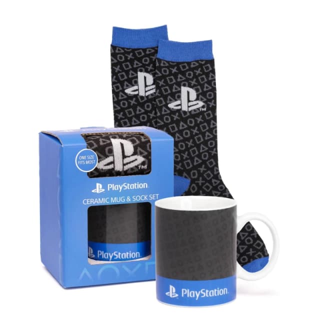 Playstation Mug and Sock Gift Set Blue