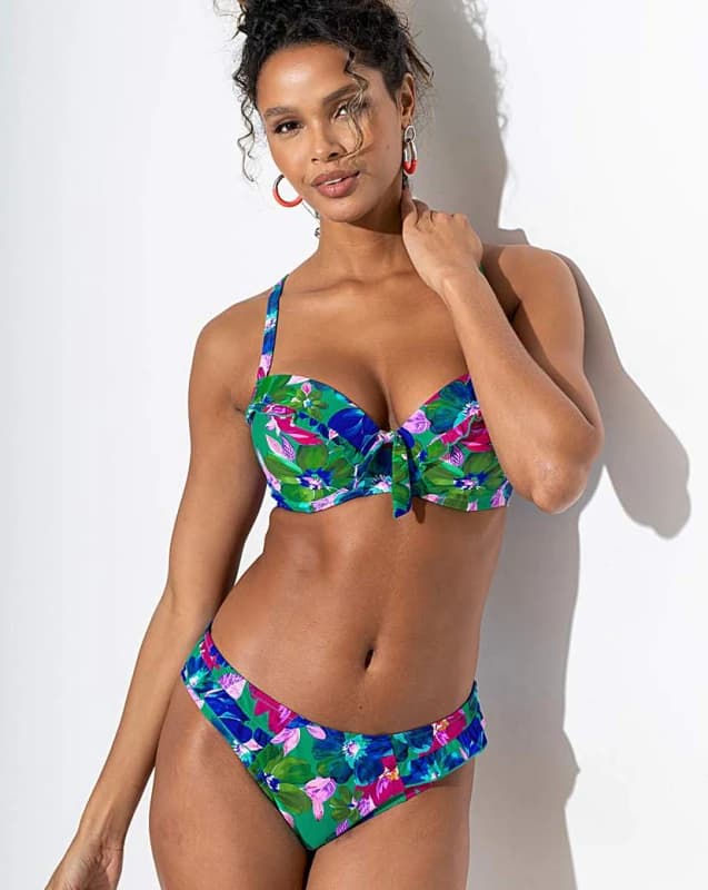 Pour Moi? Getaway Padded Convertible Top Green Floral - Pour Moi? - Size: 38E Green Floral Female 38E XY81927