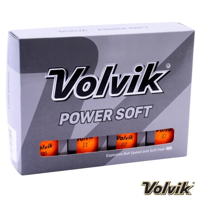 Volvik Powersoft Coloured Golf Ball Pack of 12 Orange
