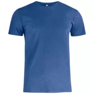 Clique Mens Slub T-Shirt (S) (Blue Melange)