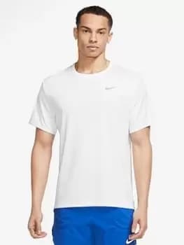 Nike Run Miler T-Shirt- White, Size L, Men