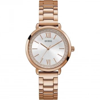 Guess Silver And Rose 'Posh' Watch - W1231L3