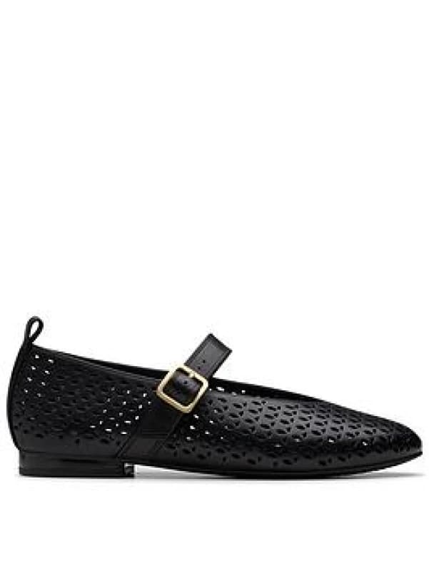 Clarks Clarks Women Fawna Jane Black Leather Mary Jane Size: 3-Standard Fit Black 3-Standard Fit Female 5063421050974