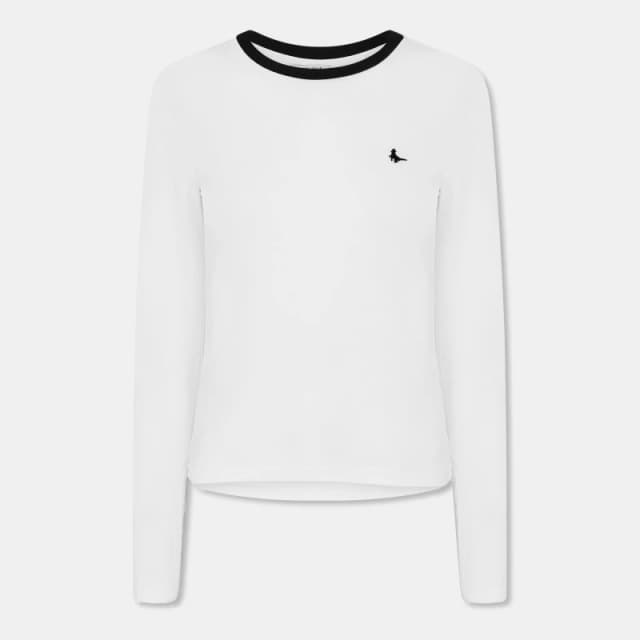 Jack Wills Trinkey Long Sleeve Ringer T-Shirt - White White 4