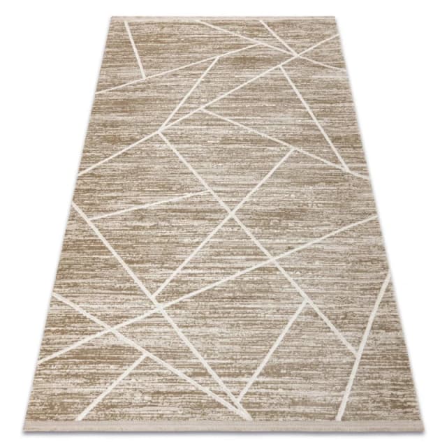 RugsX Modern Carpet Duke 51557 Beige / Cream - Geometric, Structured, Very S 180X270 Cm